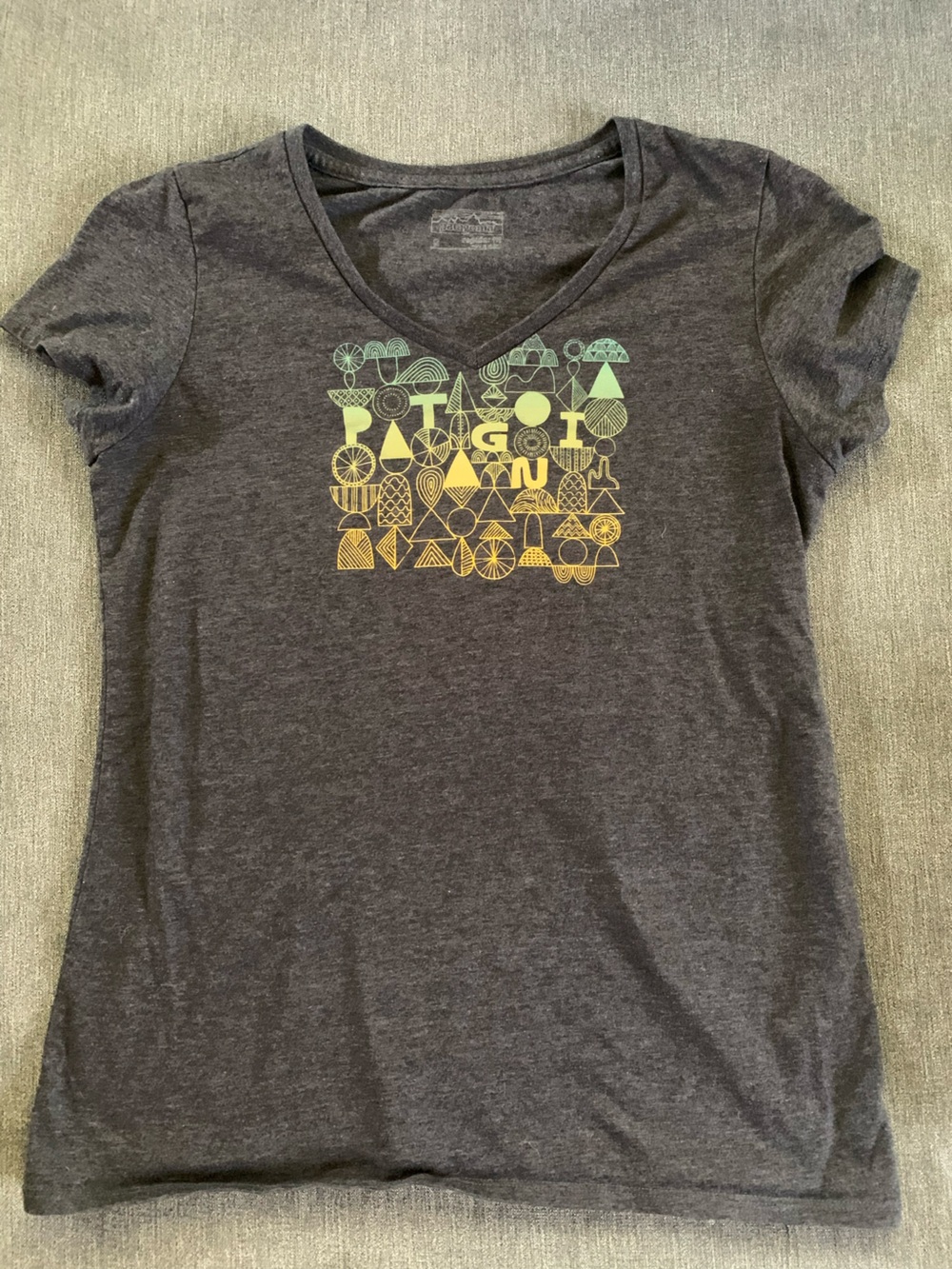 Patagonia Gray Graphic Tee Women’s Small